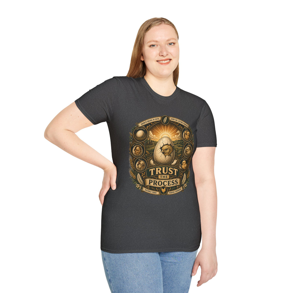 Trust the Process Hatching Emblem T-Shirt — Good Things Take Time Tee
