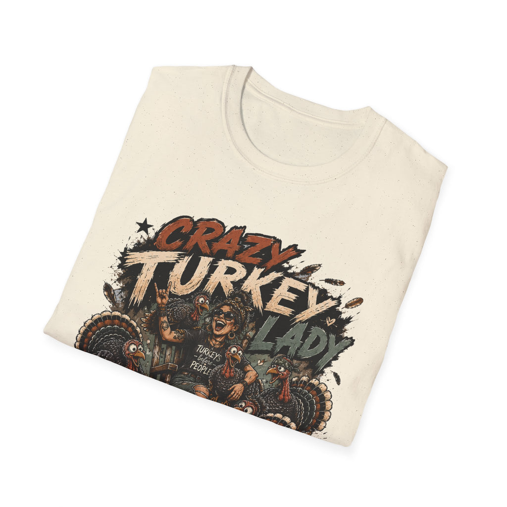Crazy Turkey Lady Grunge Tee — Turkeys Before People