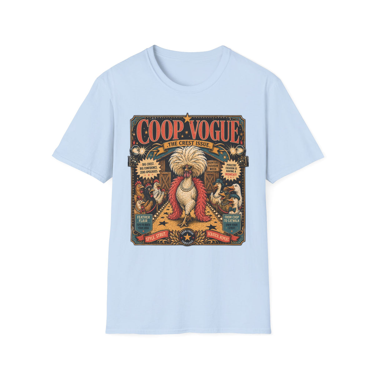 Coop Vogue Barnyard Fashion Week Polish Chicken T-Shirt