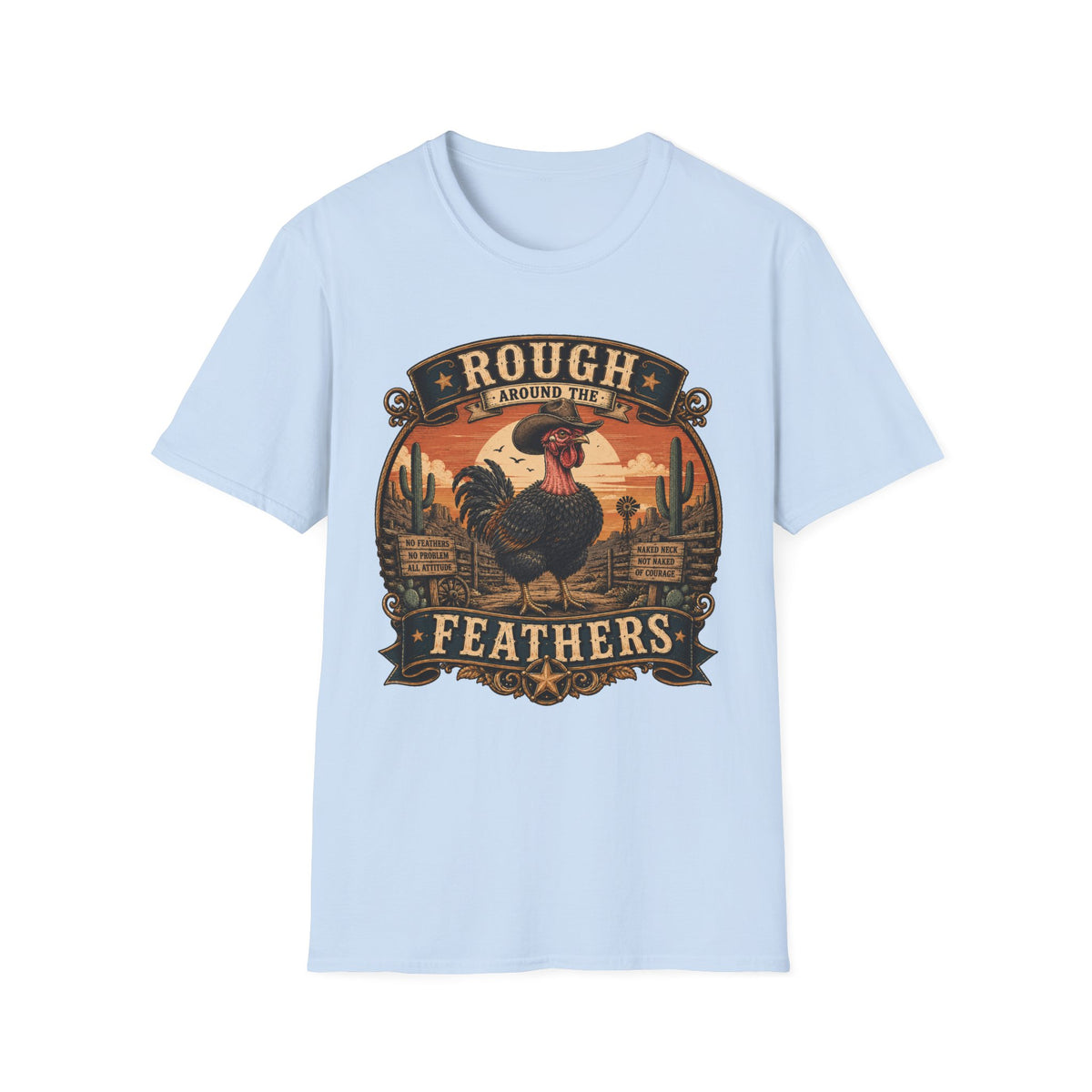 Rough Feathers and Desert Pride Naked Neck T-shirt, photo 2