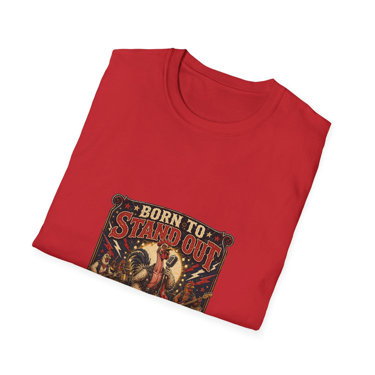 Less Feathers, More Attitude T-Shirt — Naked Neck Rooster Tee