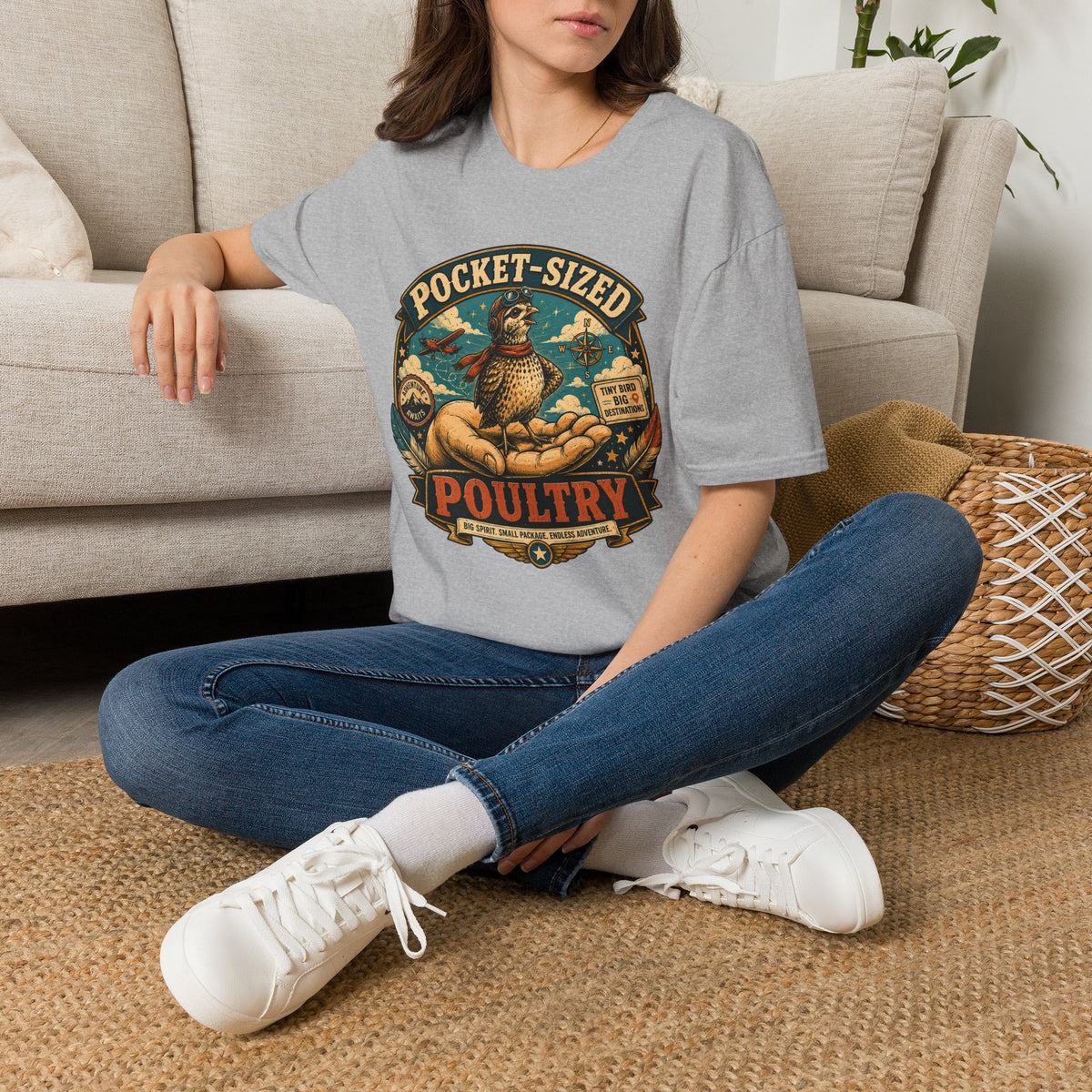 Tiny Quail Adventures T-Shirt — Backyard Bird Keeper Vintage Graphic Tee