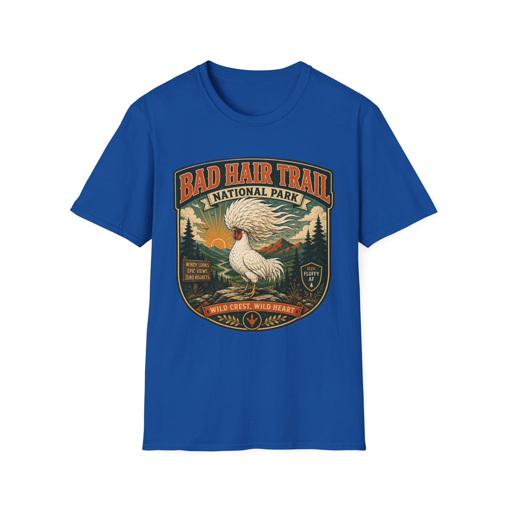 Bad Hair Trail Adventure Badge Polish Chicken T-Shirt
