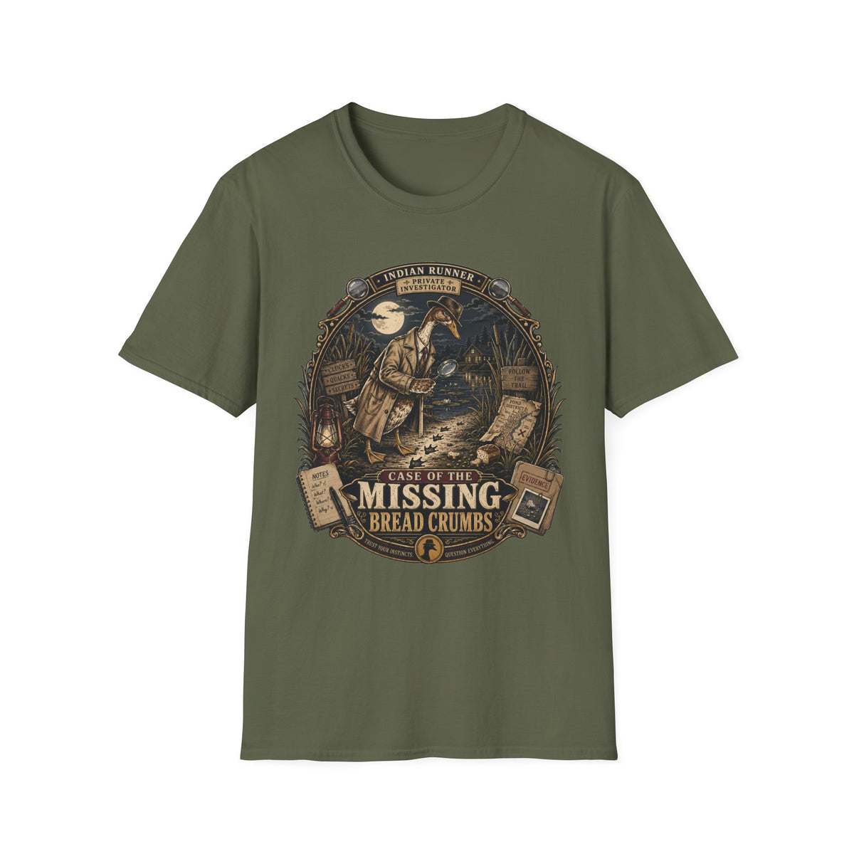 The Case of the Missing Breadcrumbs Indian Runner T-shirt, photo 4