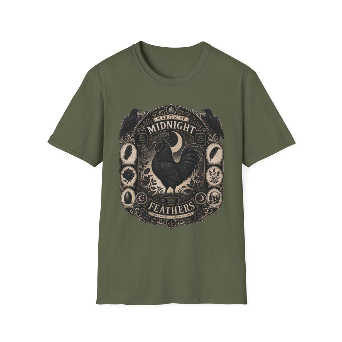 Master of Midnight Feathers Ayam Cemani T-shirt, photo 6
