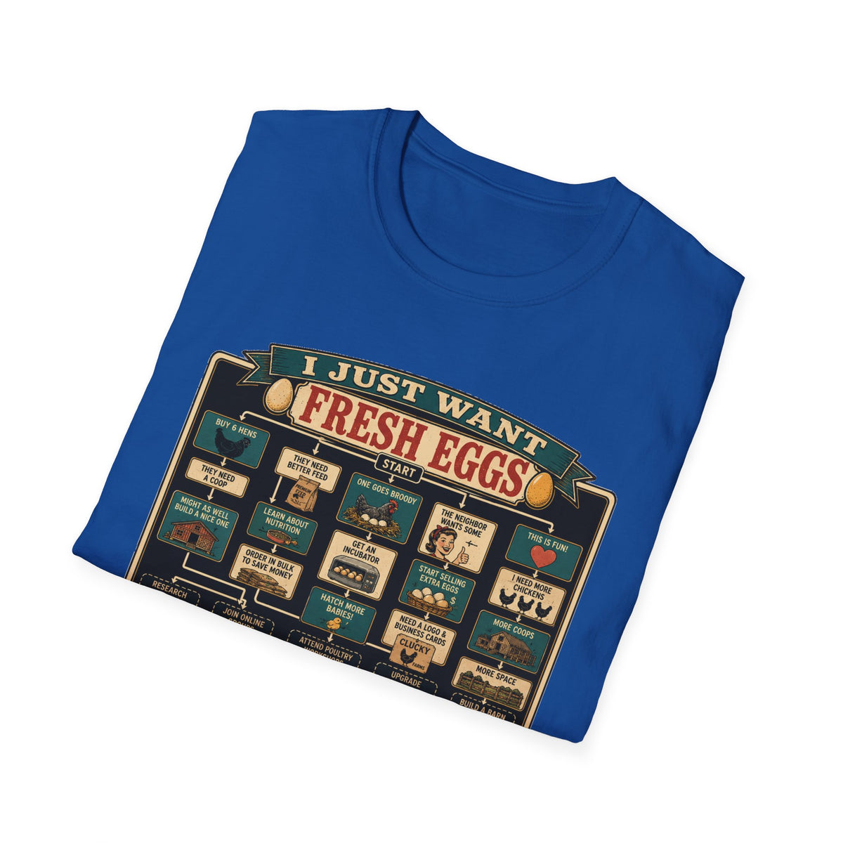 I Just Want Fresh Eggs T-Shirt — It Escalated Quickly Graphic Tee