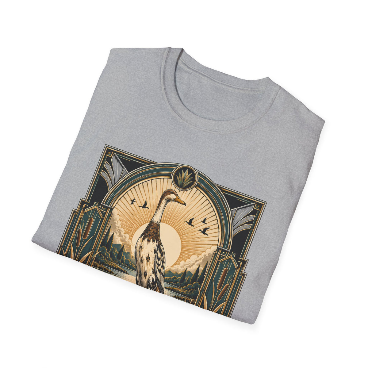 Grace in Motion Indian Runner T-Shirt — Elegant Duck Portrait Tee