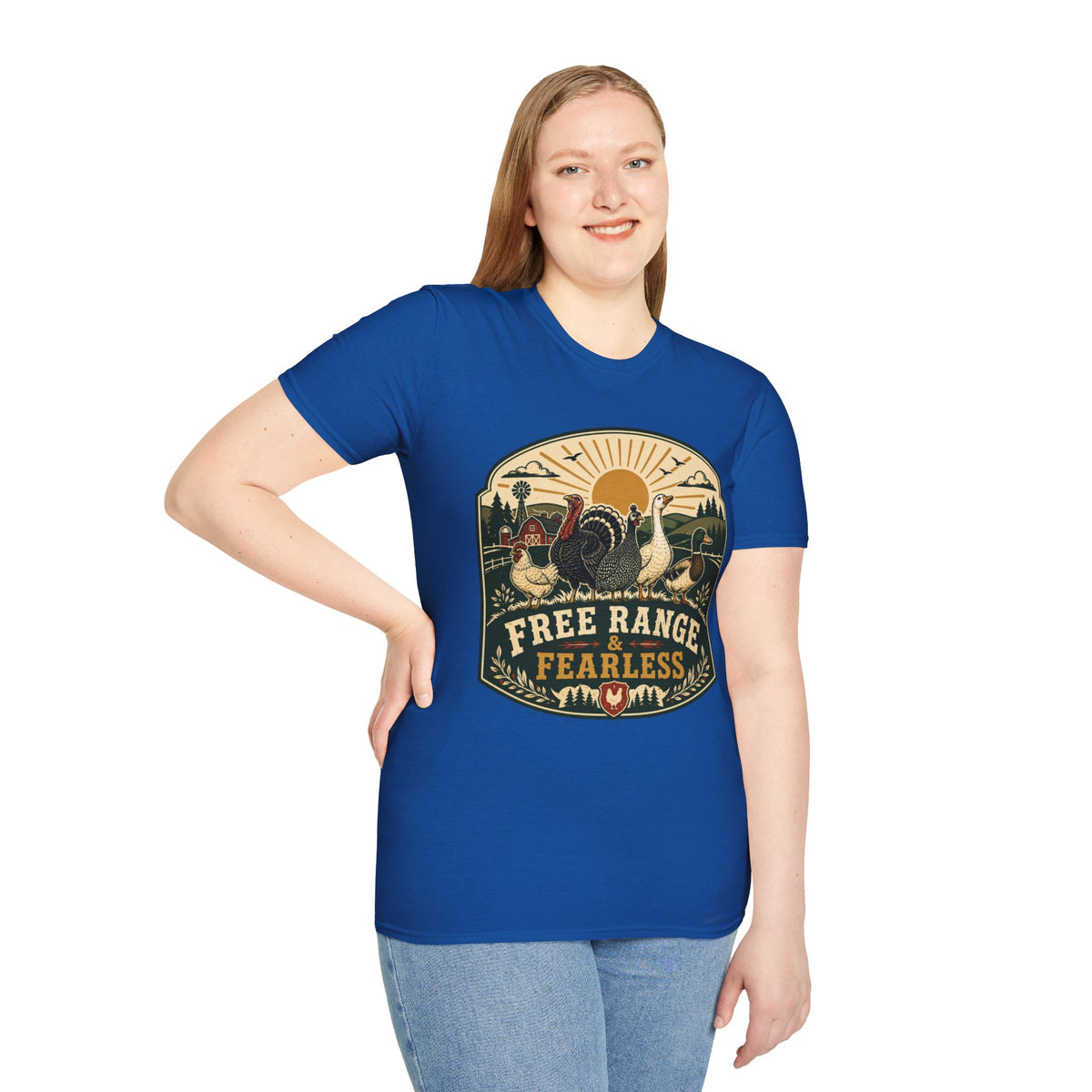 Free Range Fearless T-Shirt — Vintage Farm Family Graphic Tee