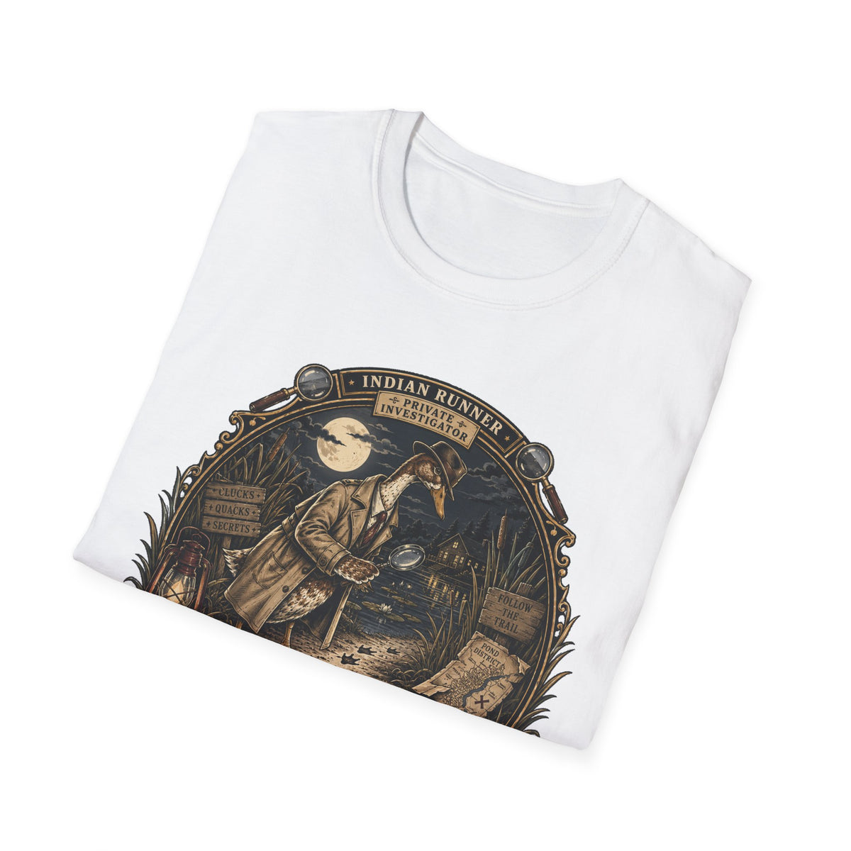The Case of the Missing Breadcrumbs T-Shirt — Indian Runner Duck Mystery Tee