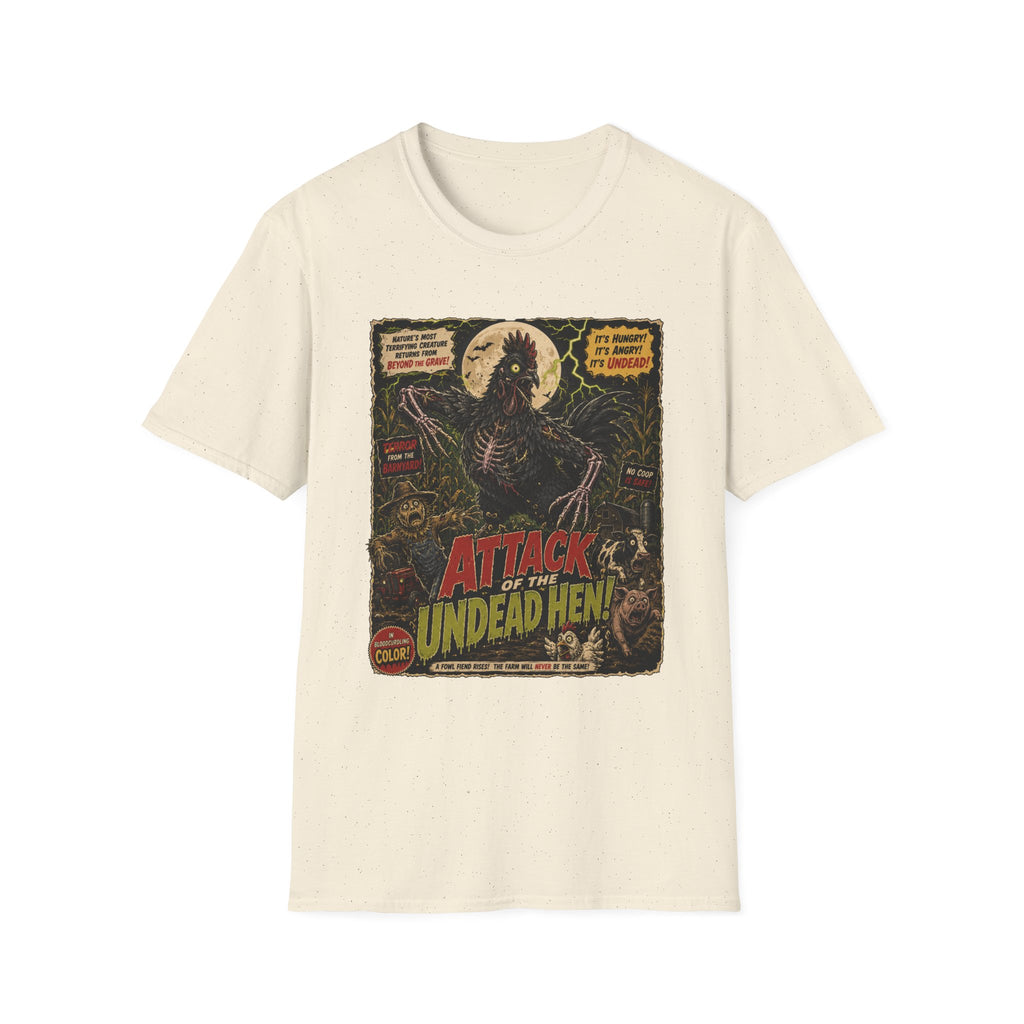 Attack of the Undead Hen Zombie Chicken T-shirt, photo 5