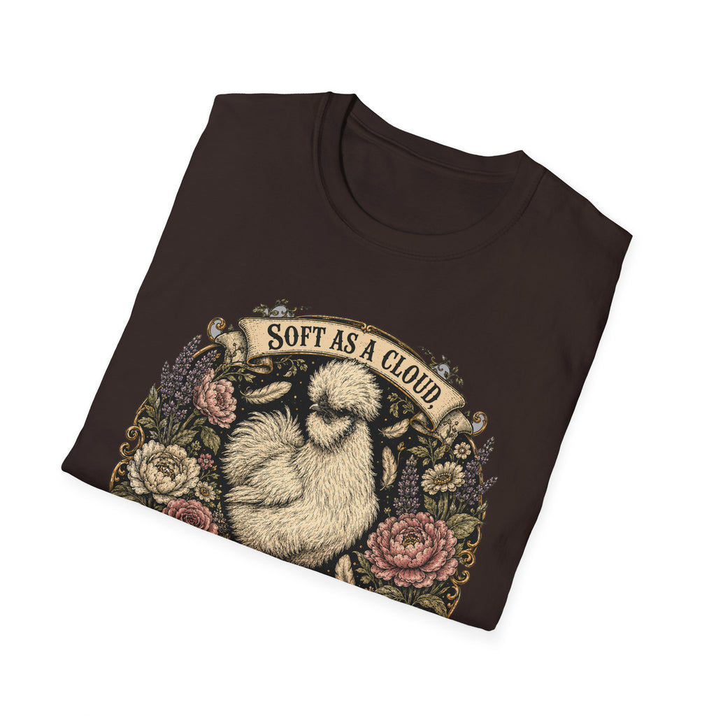 Soft as a Cloud Silkie T-Shirt — Floral Wreath Hen Tee