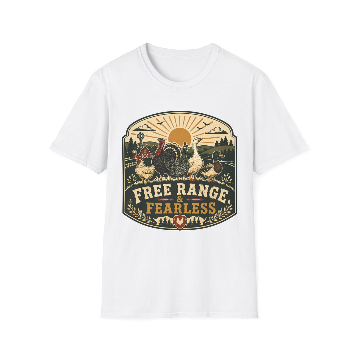 Free Range Fearless T-Shirt — Vintage Farm Family Graphic Tee