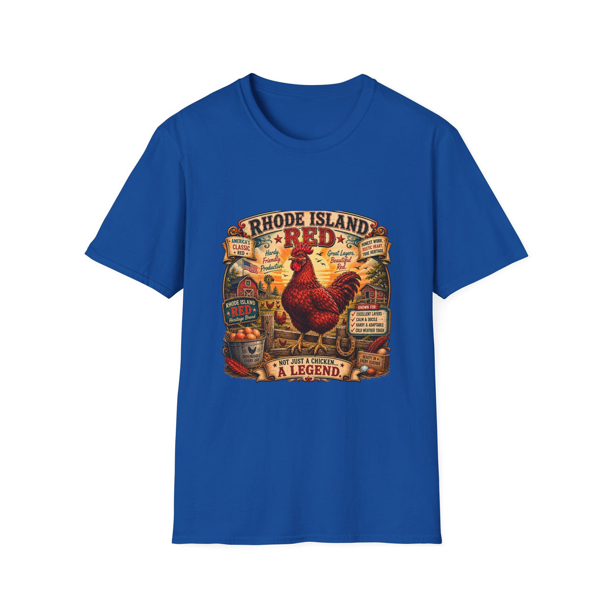 America's Classic Red T-Shirt — Vintage Rhode Island Red Label Tee