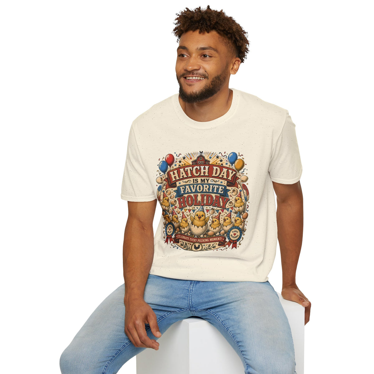 Hatch Day Is My Favorite Holiday T-Shirt — Cute Fluffy Chicks Tee