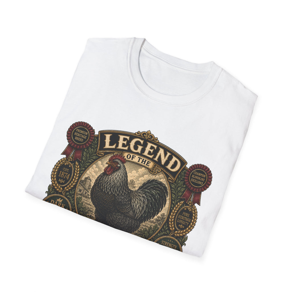 Legend of the Barnyard Dark Brahma T-Shirt — Vintage Rooster Label Tee