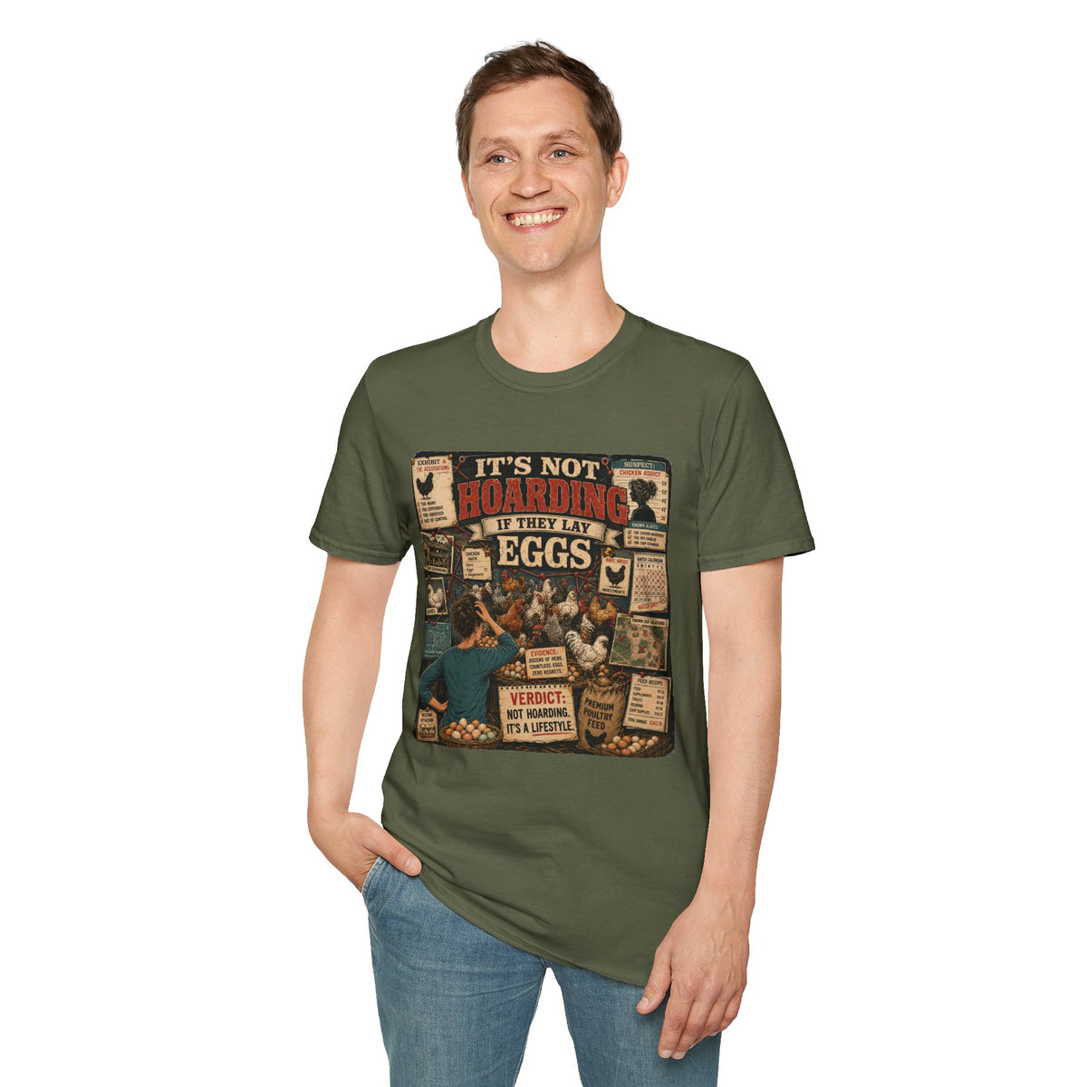 It's Not Hoarding If They Lay Eggs T-Shirt — Chicken Conspiracy Board Tee