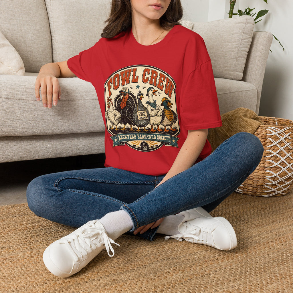 Fowl Crew Vintage Poultry T-Shirt – Funny Farm Animal Graphic Tee
