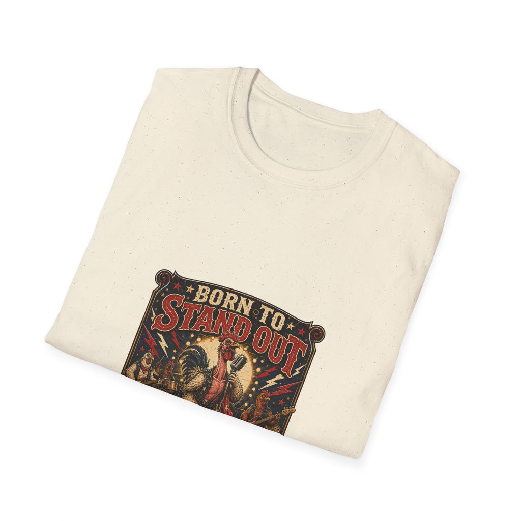 Less Feathers, More Attitude T-Shirt — Naked Neck Rooster Tee