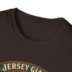 Jersey Giant Heritage Badge T-Shirt — America's Largest Breed Rooster Tee