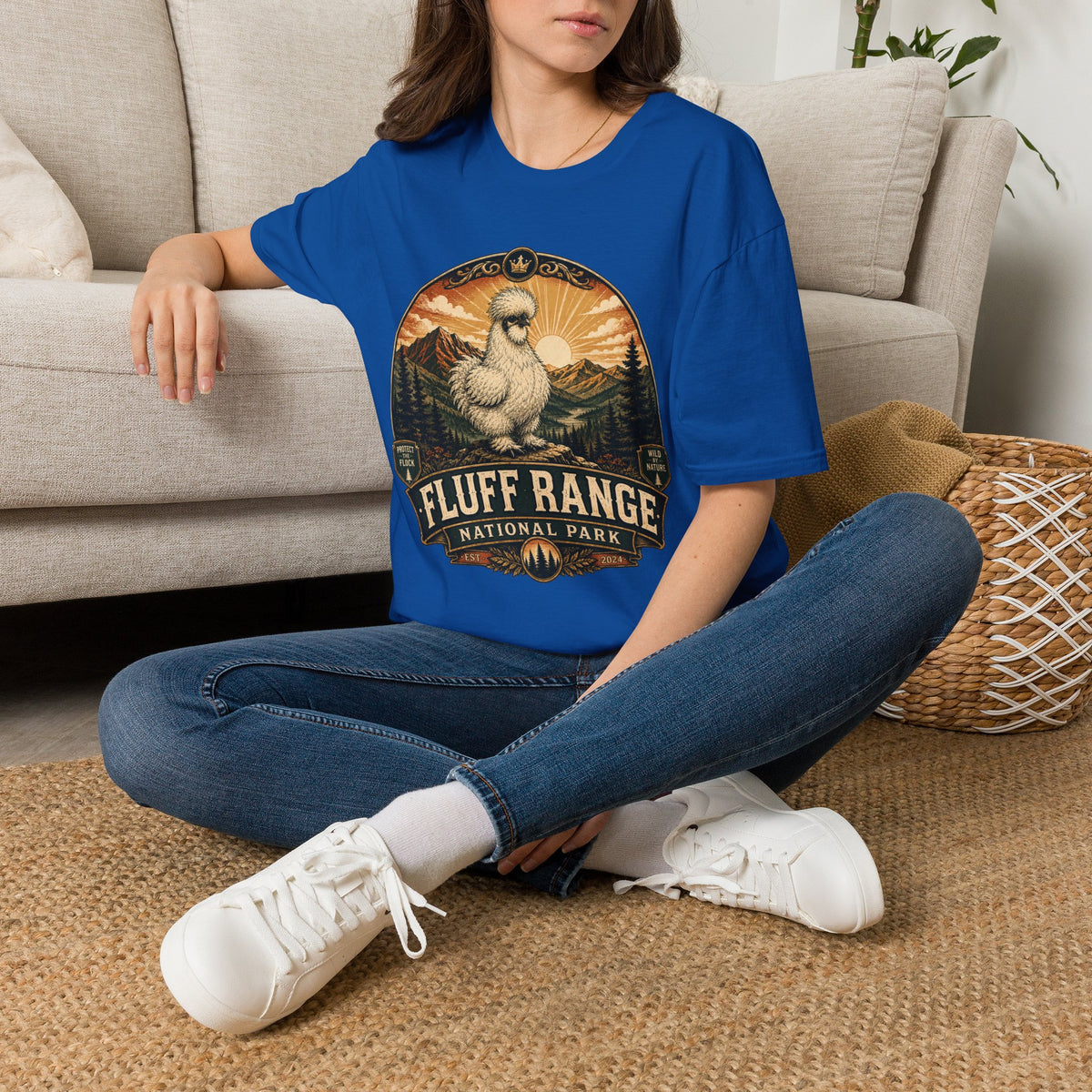 Fluff Range National Park Silkie T-Shirt — Vintage Park Badge Tee