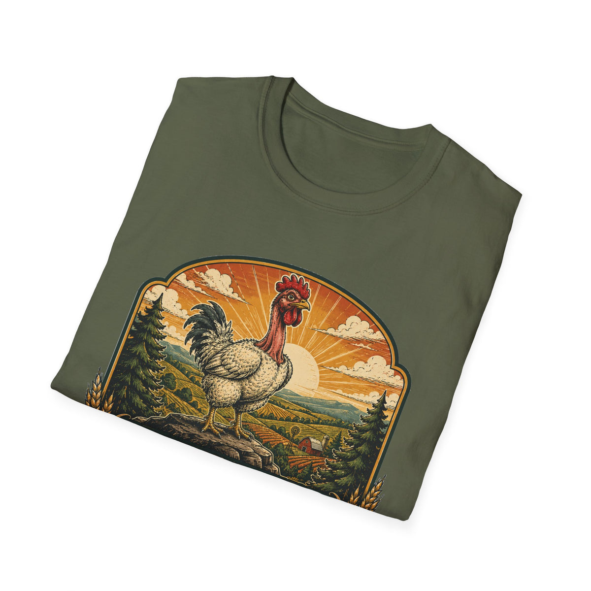 Bare Neck National Park Emblem T-Shirt — Naturally Ventilated Rooster Naked Neck Turken Tee
