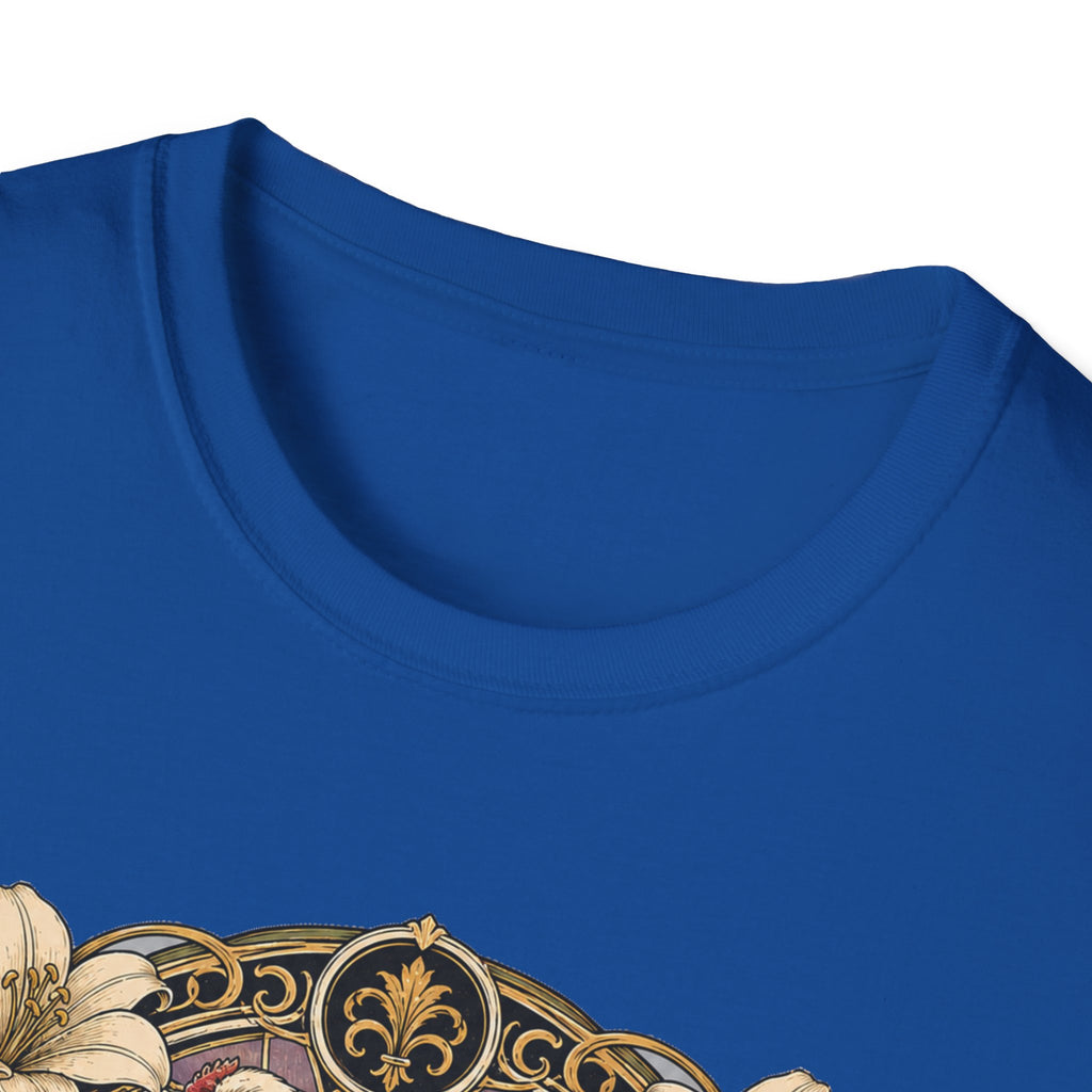 Strength in Grace Brahma Hen T-Shirt — Botanical Rooster Art Tee