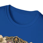 Strength in Grace Brahma Hen T-Shirt — Botanical Rooster Art Tee