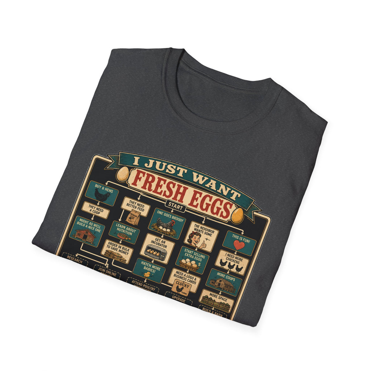 I Just Want Fresh Eggs T-Shirt — It Escalated Quickly Graphic Tee