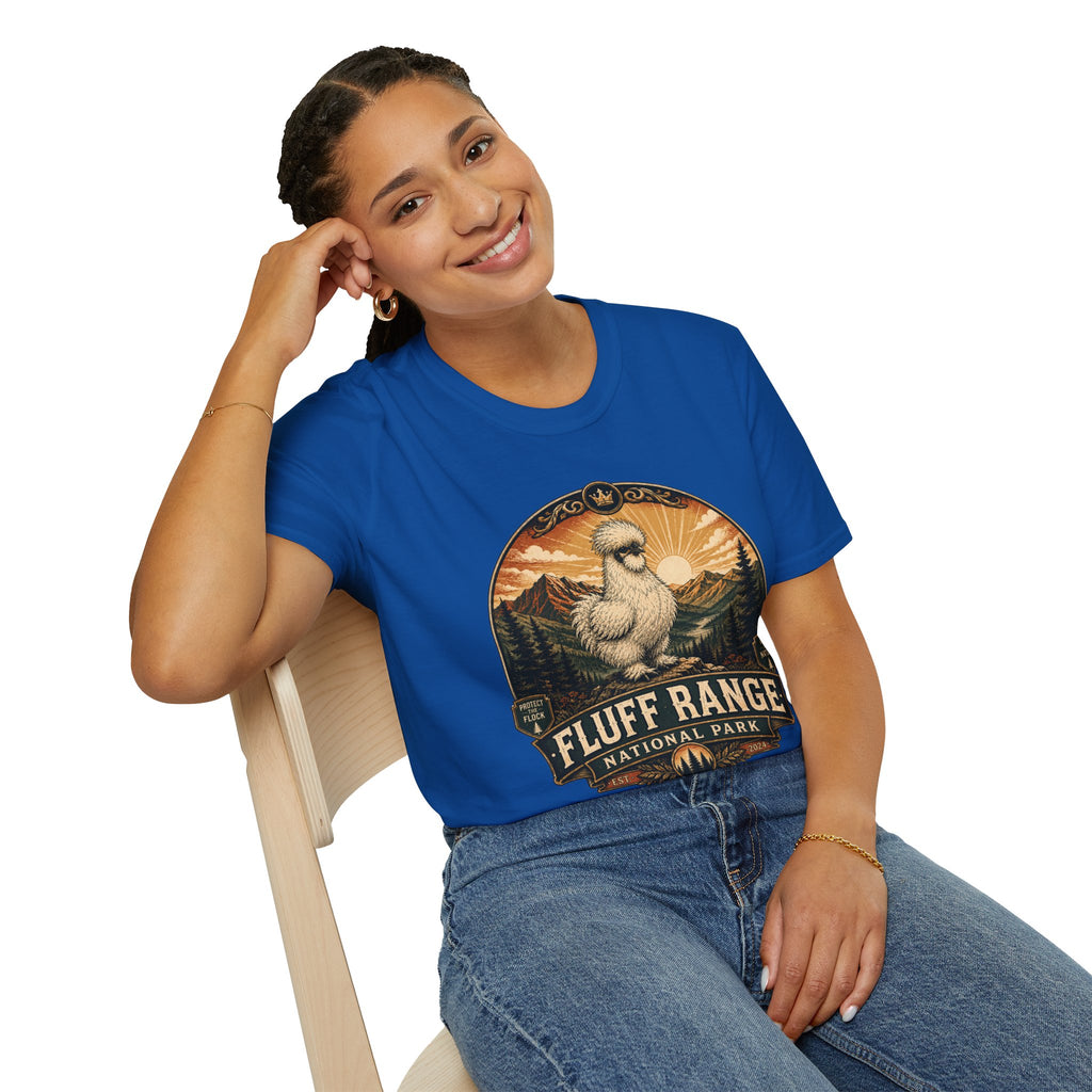 Fluff Range National Park Silkie T-Shirt — Vintage Park Badge Tee