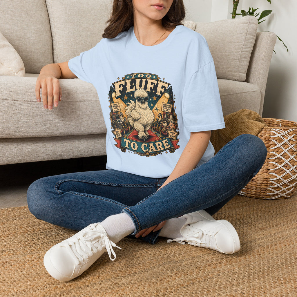 Too Fluff Silkie Chicken T-Shirt — Farm Fashion Icon Showbiz Tee