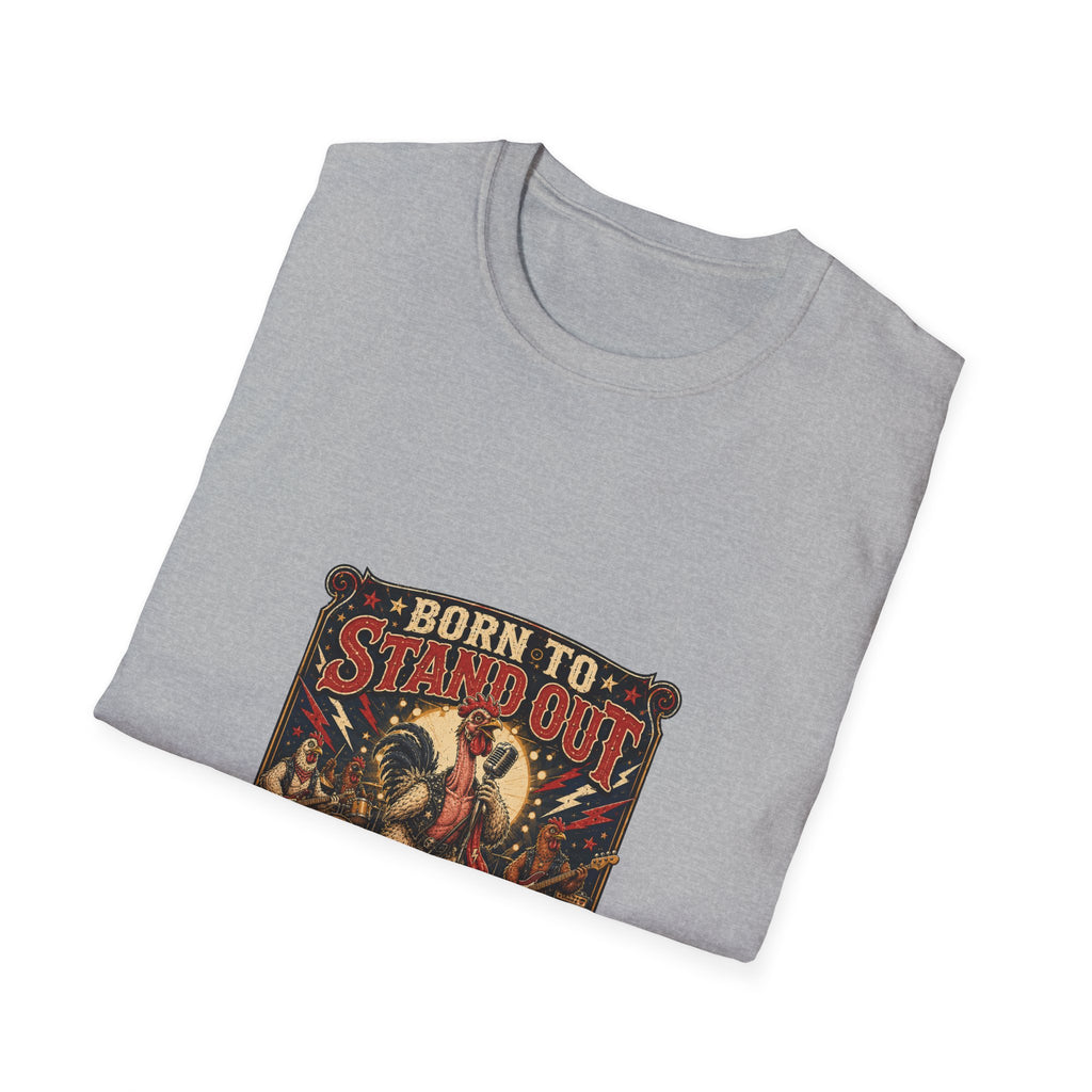 Less Feathers, More Attitude T-Shirt — Naked Neck Rooster Tee