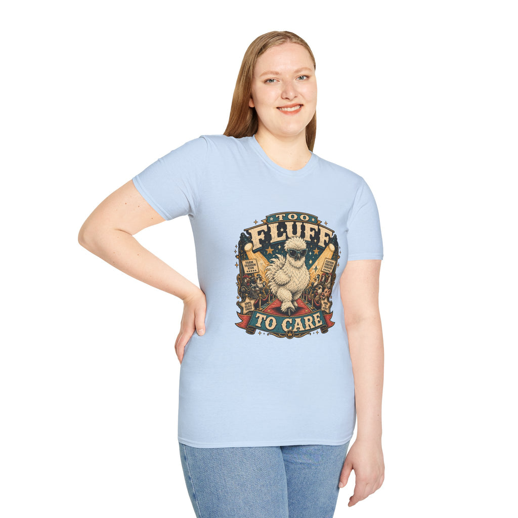 Too Fluff Silkie Chicken T-Shirt — Farm Fashion Icon Showbiz Tee