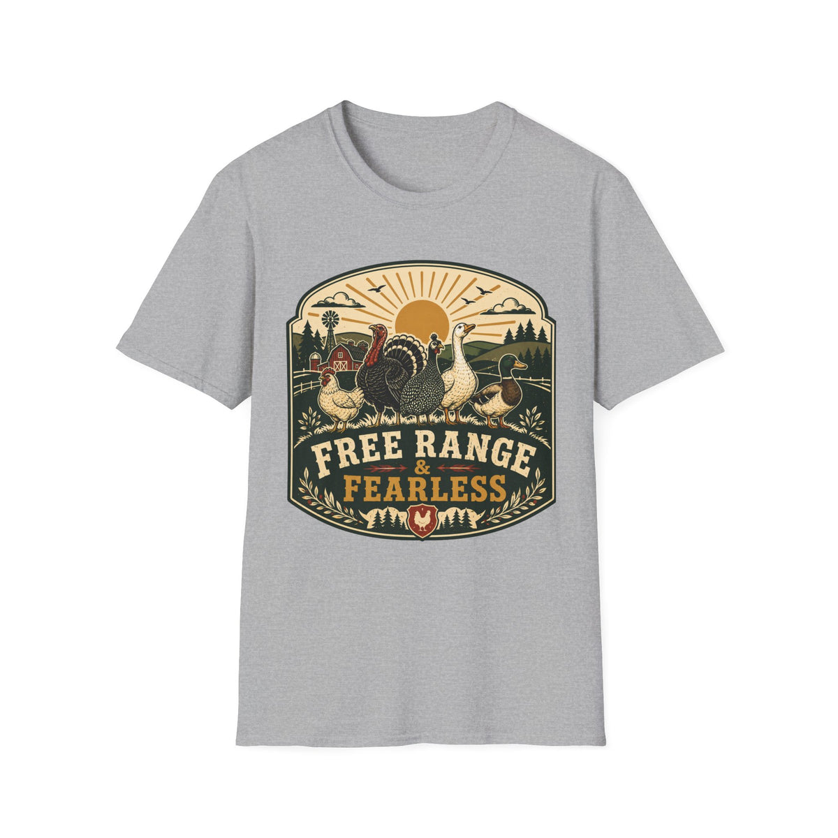Free Range Fearless Turkey T-shirt, photo 5