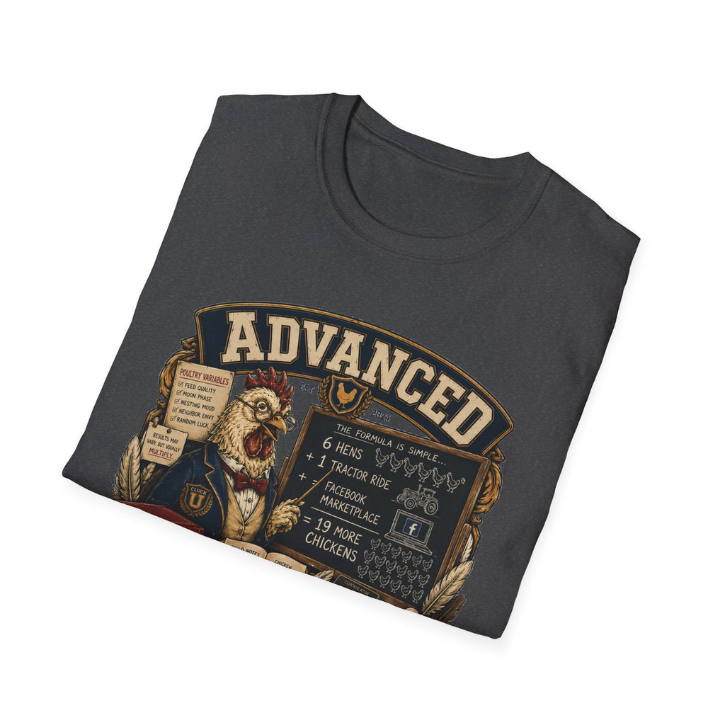 Advanced Chicken Mathematics T-Shirt — 19 More Chickens Formula Tee