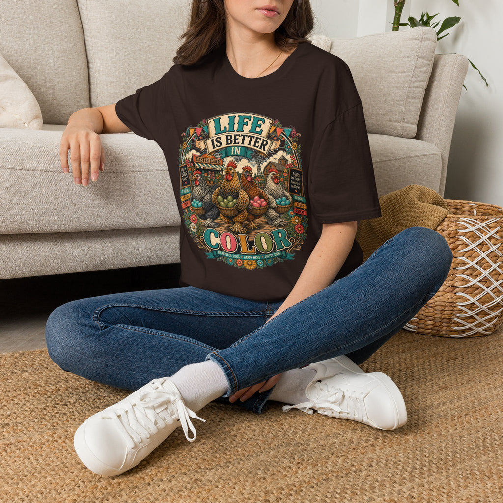 Colorful Farm Festival Easter Egger T-Shirt — Life is Better in Color Tee