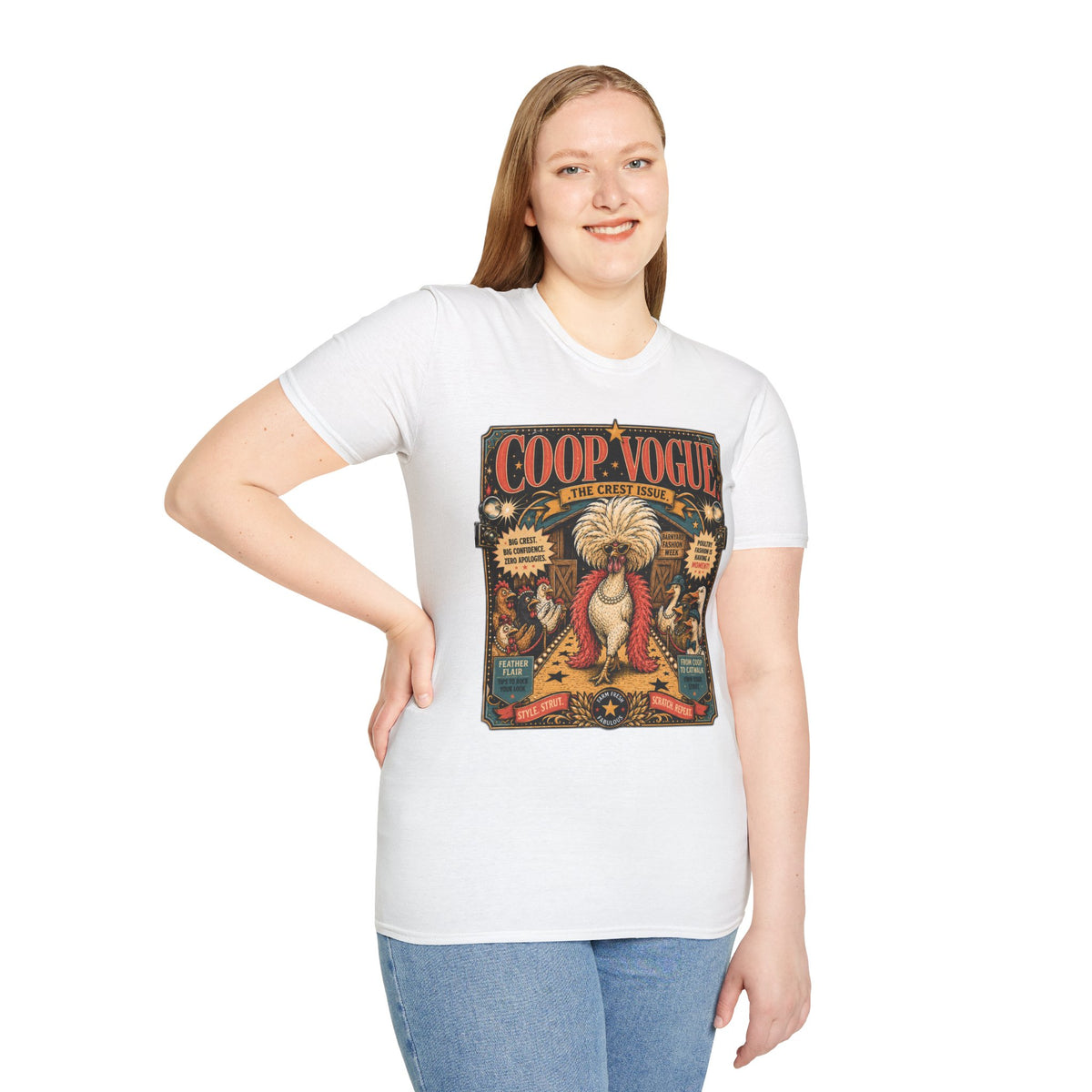 Coop Vogue Barnyard Fashion Week Polish Chicken T-Shirt