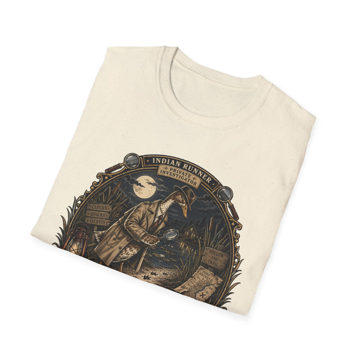 The Case of the Missing Breadcrumbs T-Shirt — Indian Runner Duck Mystery Tee