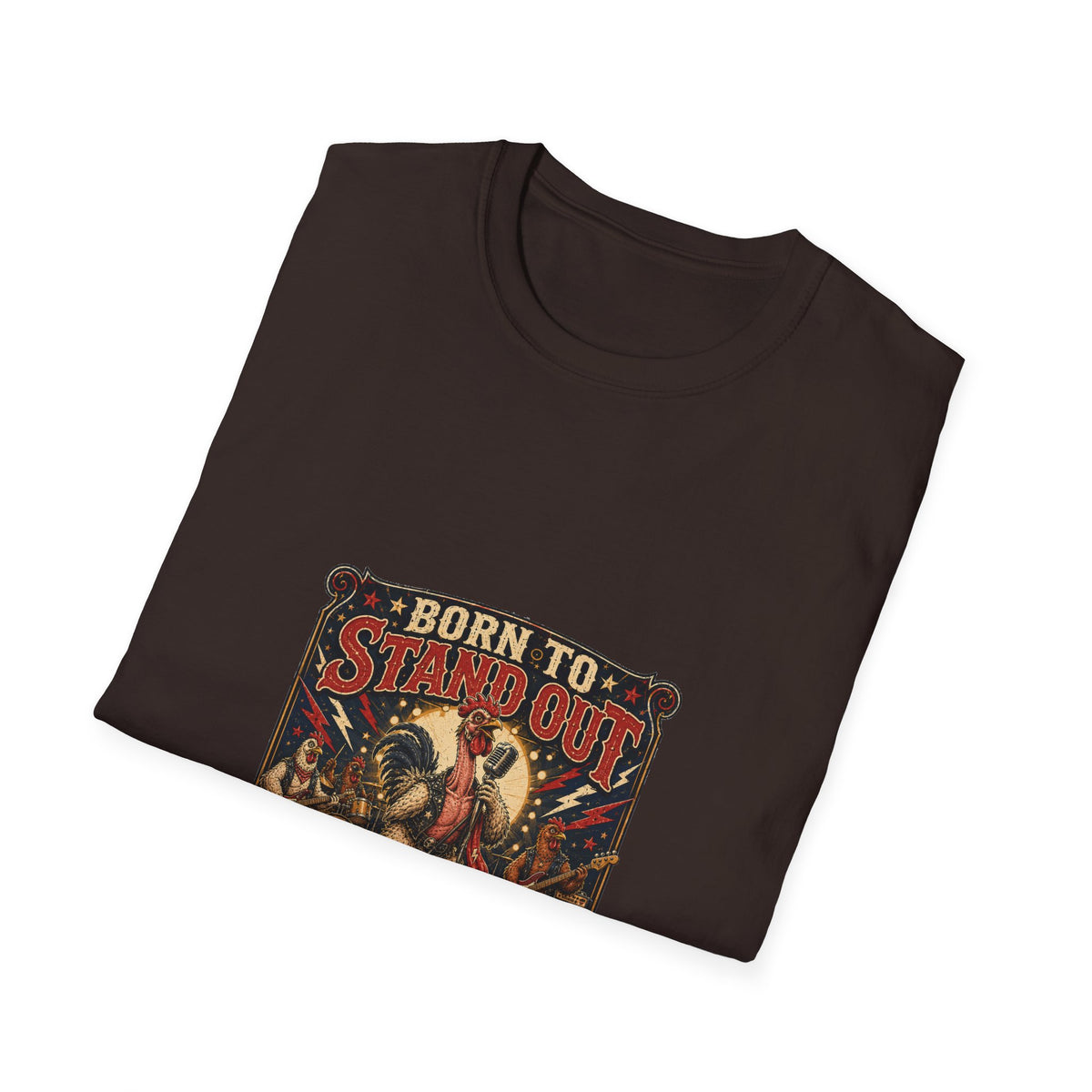 Less Feathers, More Attitude T-Shirt — Naked Neck Rooster Tee