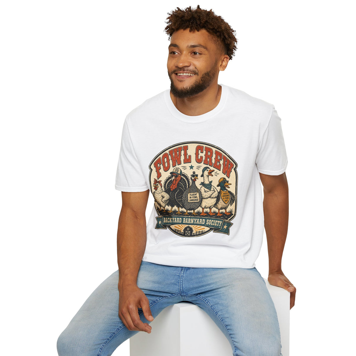 Fowl Crew Vintage Poultry T-Shirt – Funny Farm Animal Graphic Tee