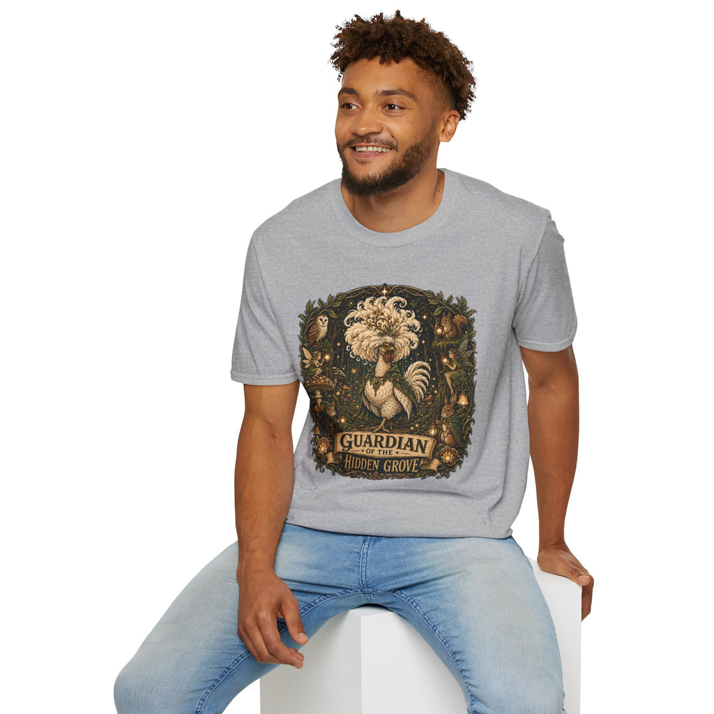 Guardian of the Hidden Grove Polish Chicken T-Shirt — Enchanted Forest Flock Tee