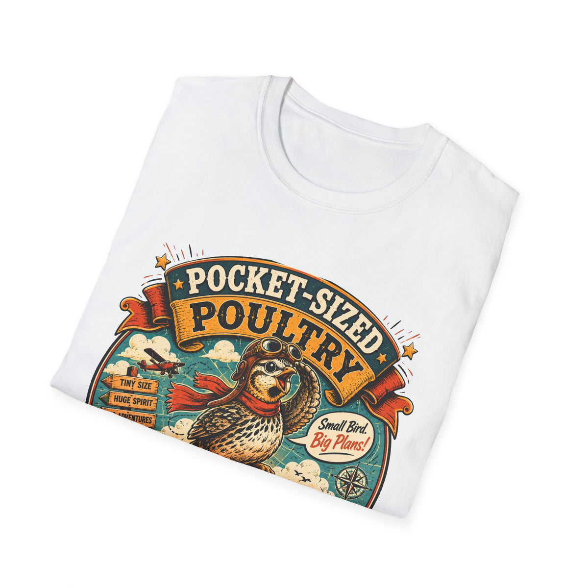 Tiny Quail Adventures T-Shirt — Quail Life Vintage Graphic Comic Tee