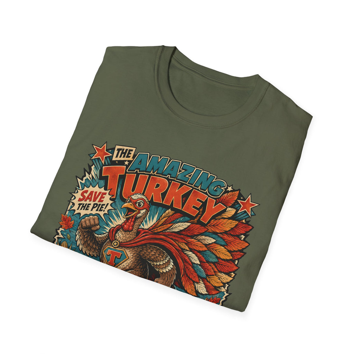 The Amazing Turkey Defender Tee — Save the Pie!