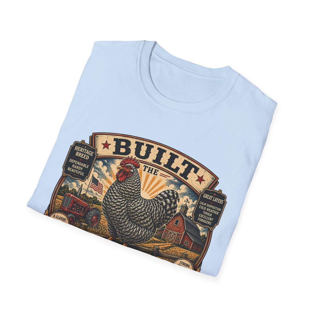 Barred Rock Heritage Farm T-Shirt — Original American Classic Rooster Tee