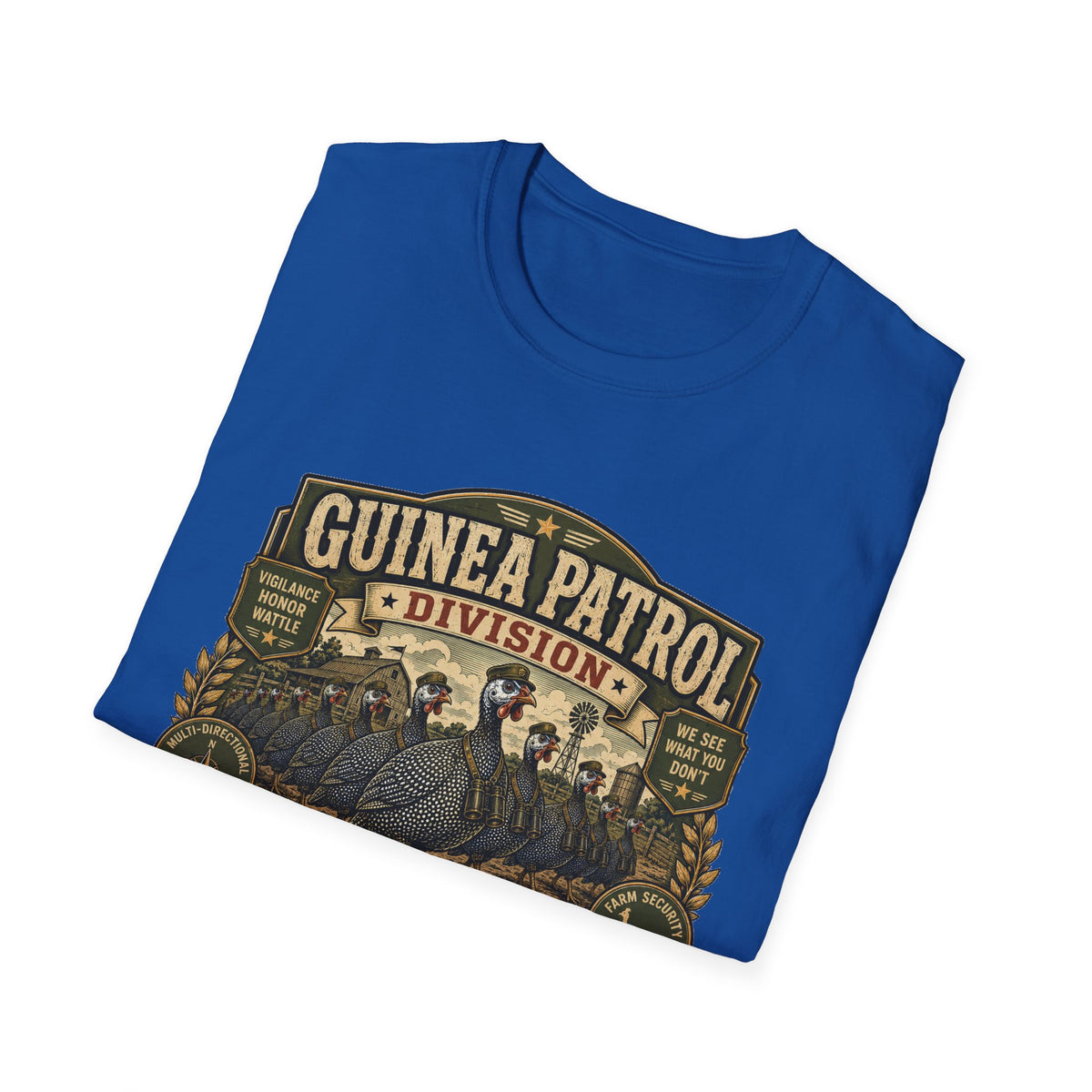Guinea Patrol Division T-Shirt — Always On Duty Farm Security Tee