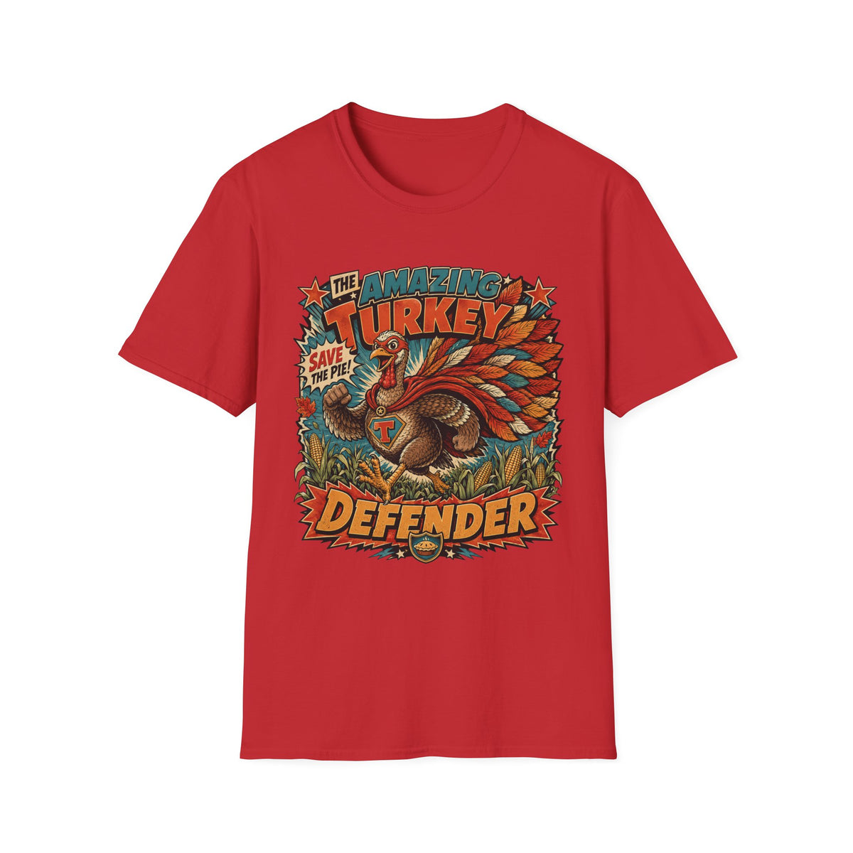 The Amazing Turkey Defender Tee — Save the Pie!