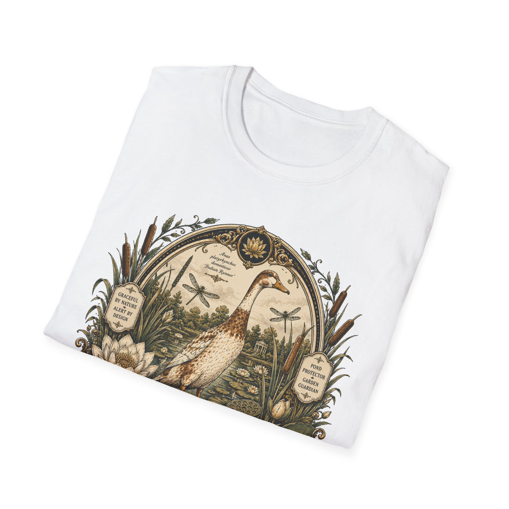 The Garden Sentinel Indian Runner T-Shirt — Walking Tall, Watching All Tee