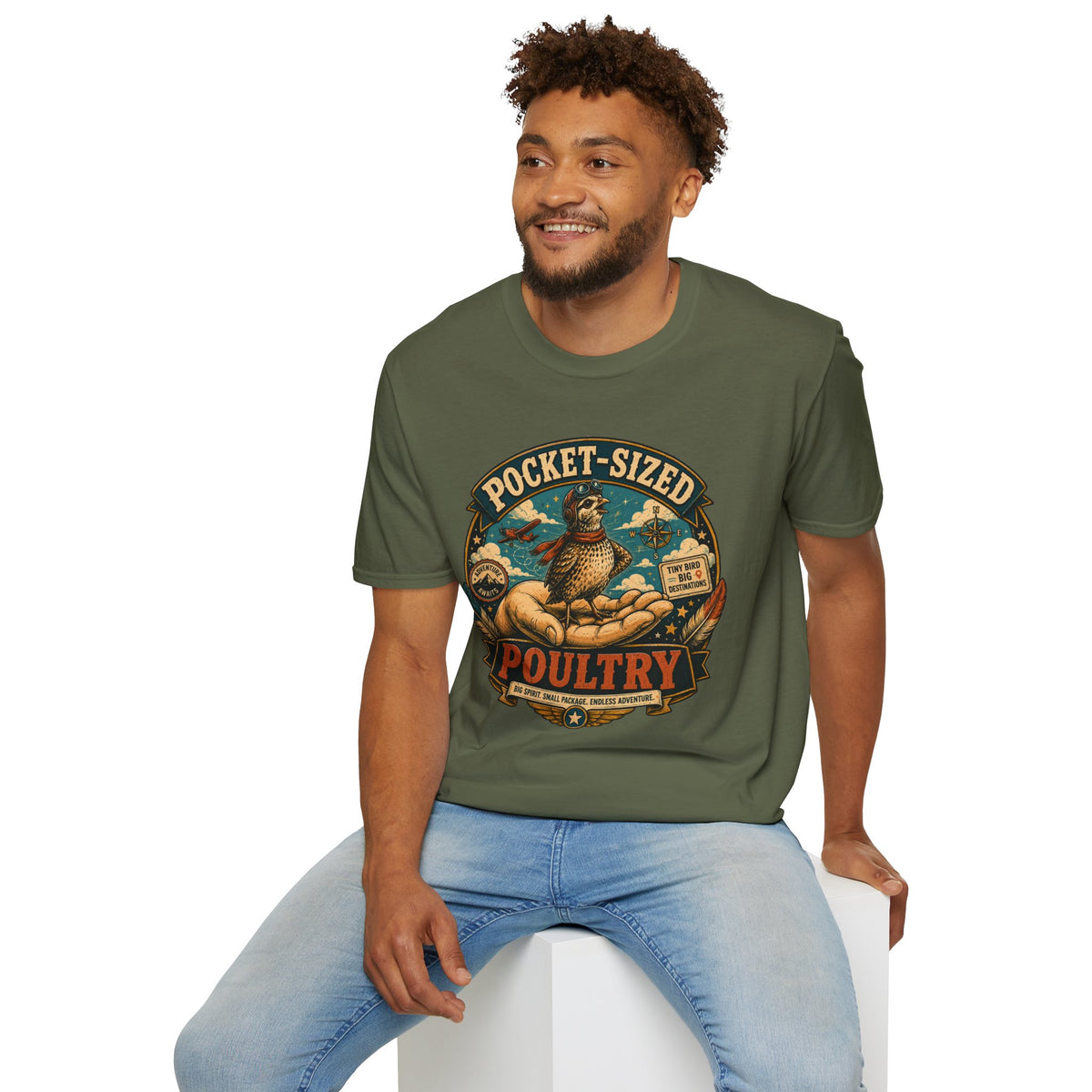 Tiny Quail Adventures T-Shirt — Backyard Bird Keeper Vintage Graphic Tee