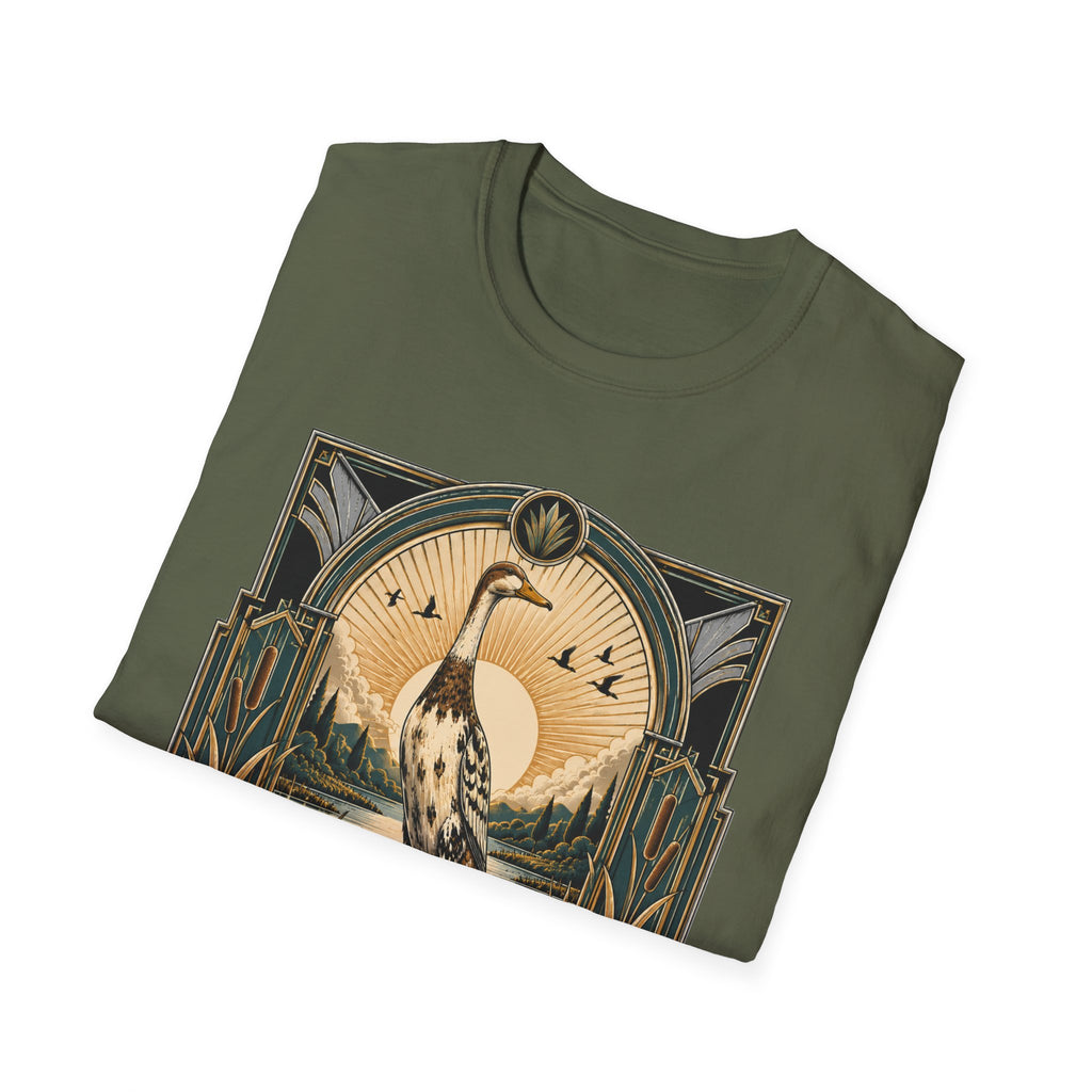 Grace in Motion Indian Runner T-Shirt — Elegant Duck Portrait Tee