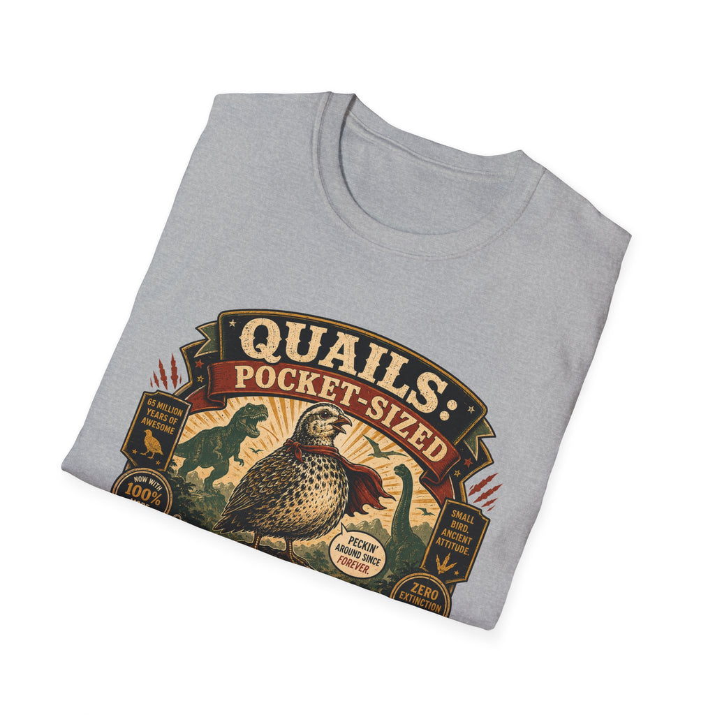 Quailasaurus T-Shirt — The Legendary Mini Dino Quail Graphic Tee