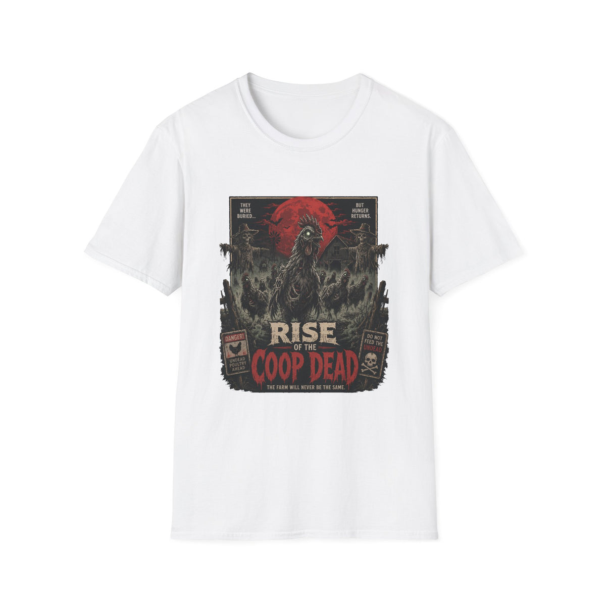 Rise of the Undead Poultry T-Shirt — Zombie Chicken Uprising Tee